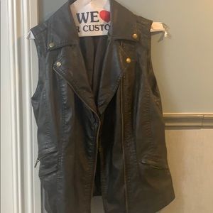 Woman's leather vest